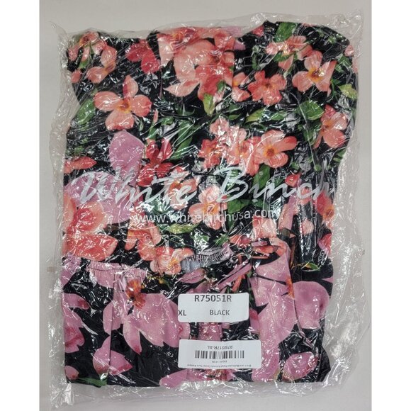 White Birch Tank Romper Shorts Black Multicolor Polyester Spandex Womens XL - Picture 5 of 8